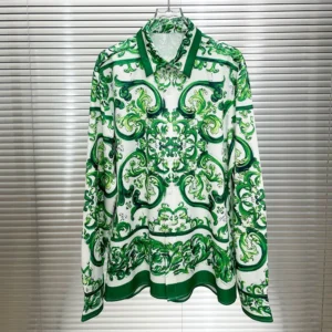 Royal Style Long Sleeve Shirt Men Clothing Casual Floral Printeed Manga Longa Prom Party Shirts Camisas Social Masculina De Luxo